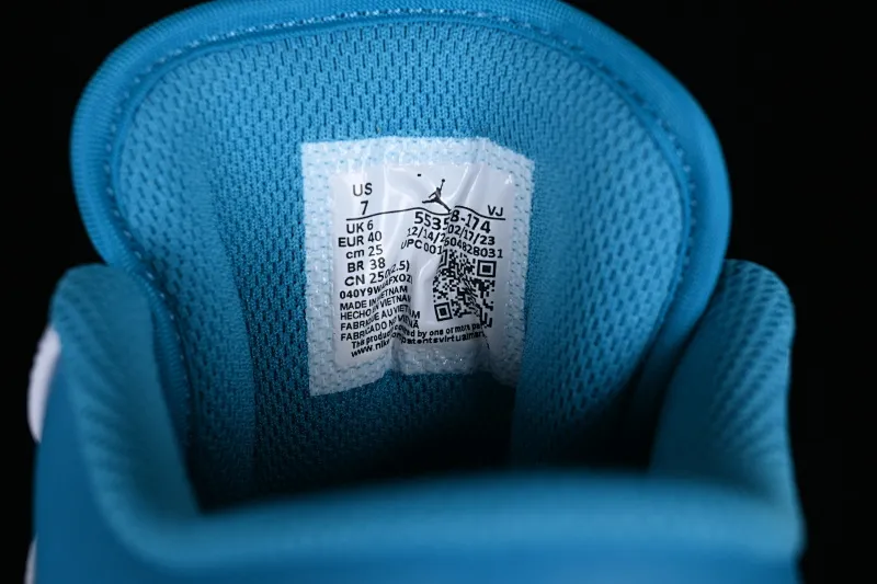 All categories Air Jordan Jordan series basketball shoes Air Jordan 1 Low G version pure original Air Jordan 1 Low "Aquatone" AJ1 Joe 1 blue and white low-top cultural basketball shoes 553558-174